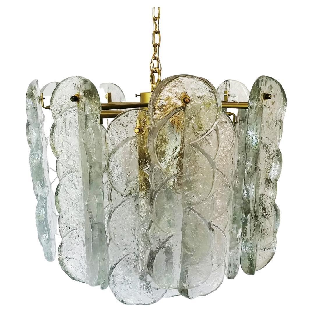 J. T. Kalmar Citrus Swirl Crystal Glass Chandelier