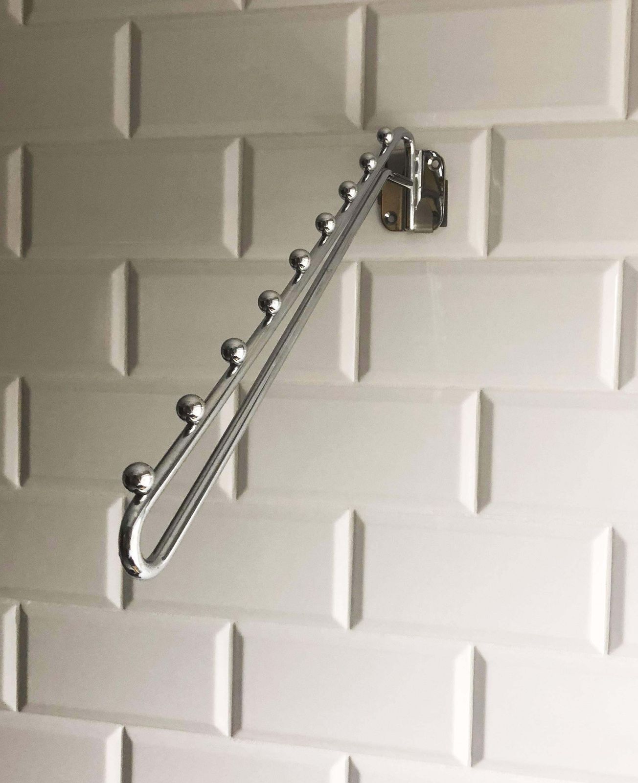Steel Wall Wardrobe Cloth Hanger photo vintage