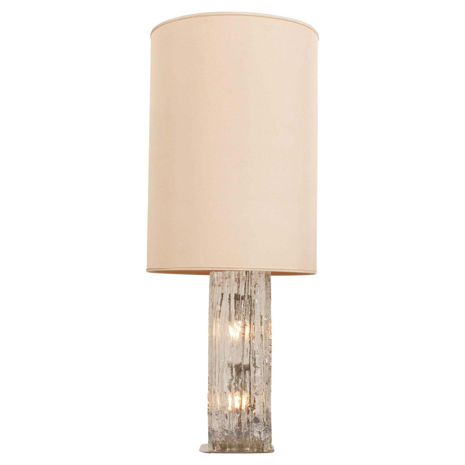 Table Lamp By Kalmar Frankenberg With An Illuminated Ice Glass Stand