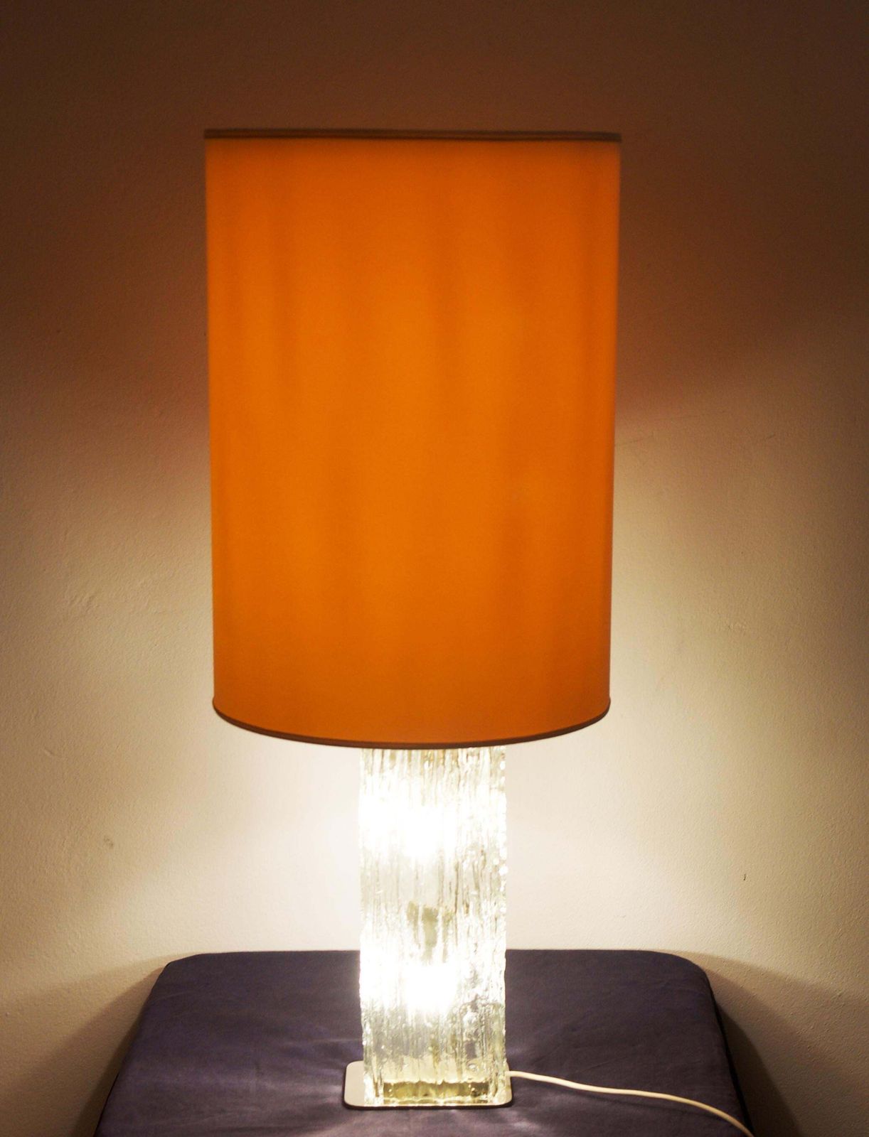 Table Lamp By Kalmar Frankenberg With An Illuminated Ice Glass Stand photo furniture