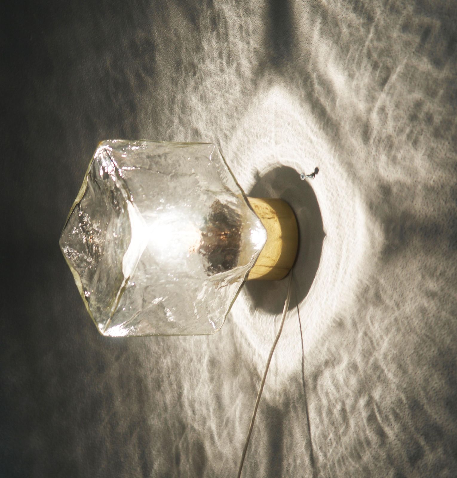 J.T. Kalmar Cube Flush Mount Lamp Or Wall Mount, Sconces photo vintage