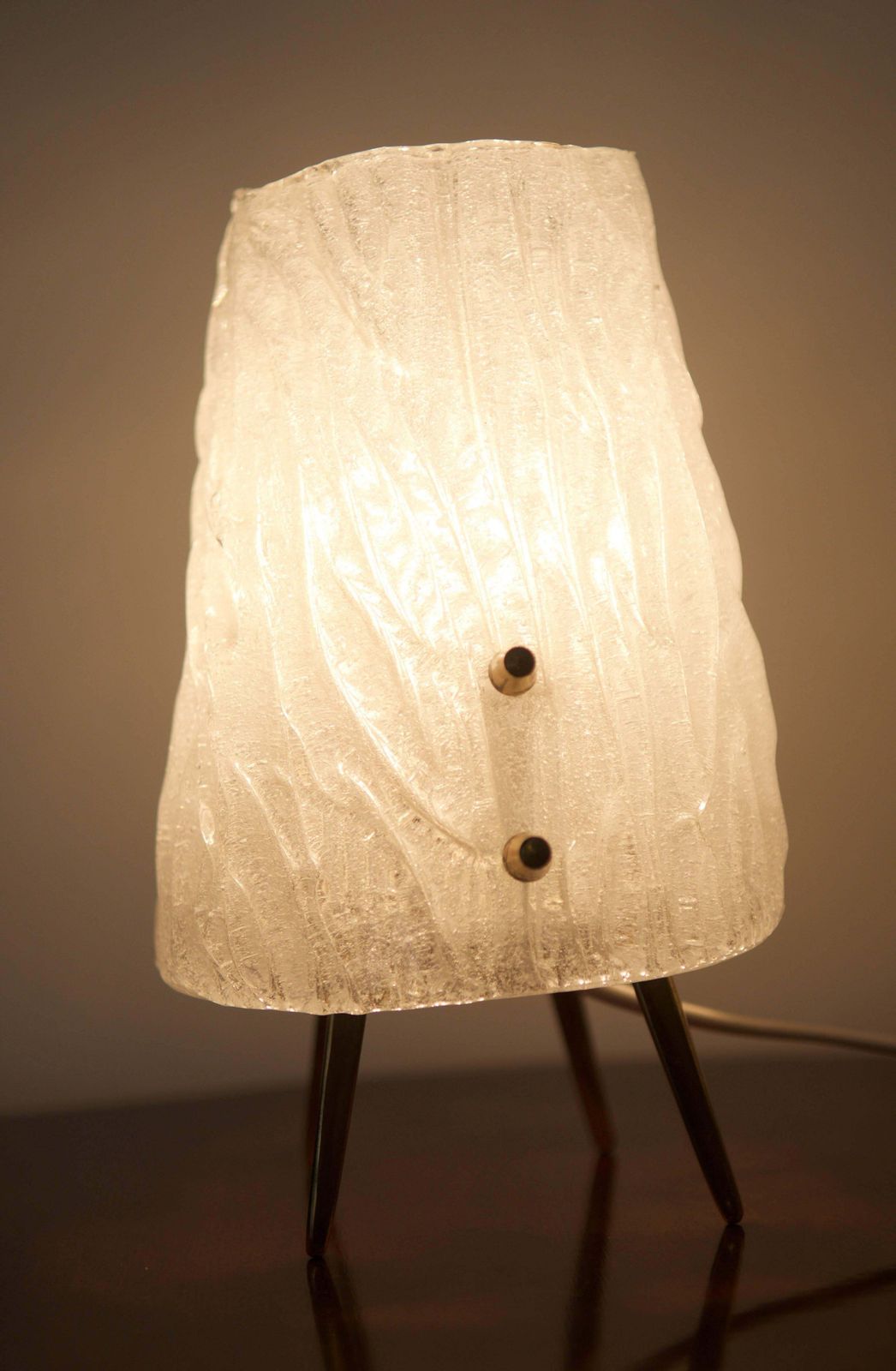 Ice Glass Table Lamps By "Kalmar" Vienna photo Lighting