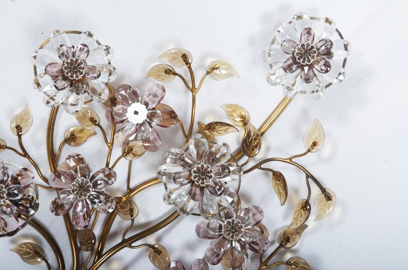 Sconce With Glass Flowers By Oswald Haerdtl For J. & L. Lobmeyr photo furniture