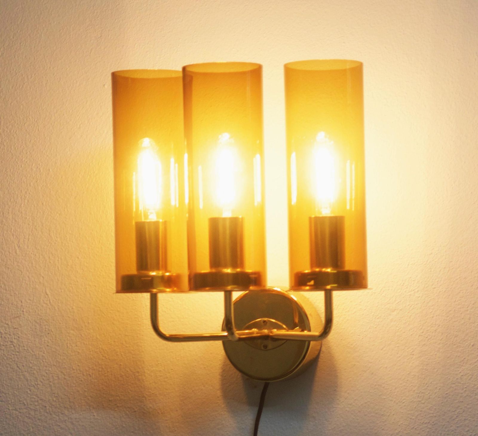 Pair Of Wall Lamps By Hans Agne Jakobsson Model V 169/3 photo for sale