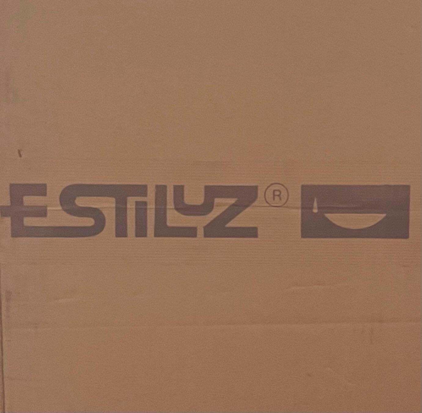 photo buy Mid Century Pair Of Metal Chandeliers By Leonardo Marelli For Estiluz, 1970s