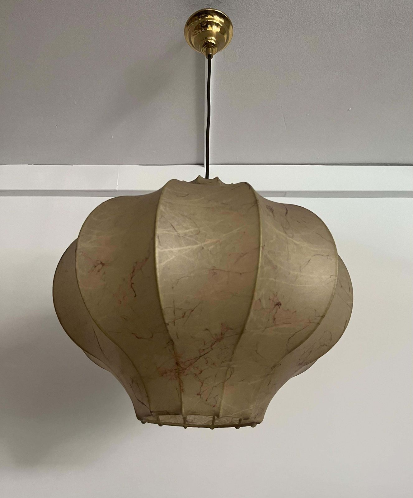 Mid Century German "Cocoon" Chandelier By Goldkant Leuchten, 1960s photo for sale
