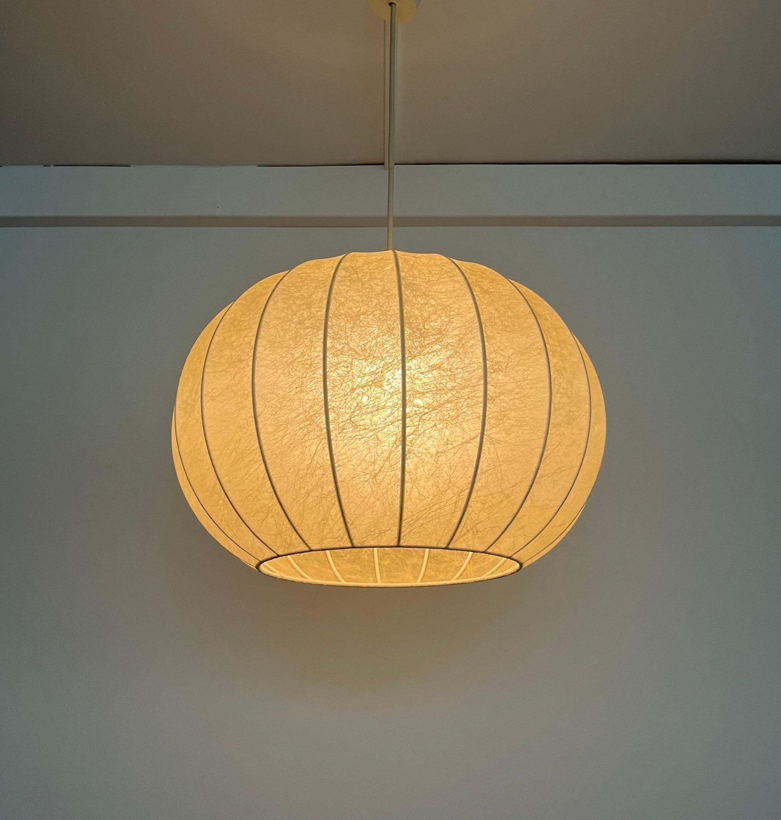 photo for sale German Mid Century "Cocoon" Chandelier By Goldkant Leuchten, 1970s