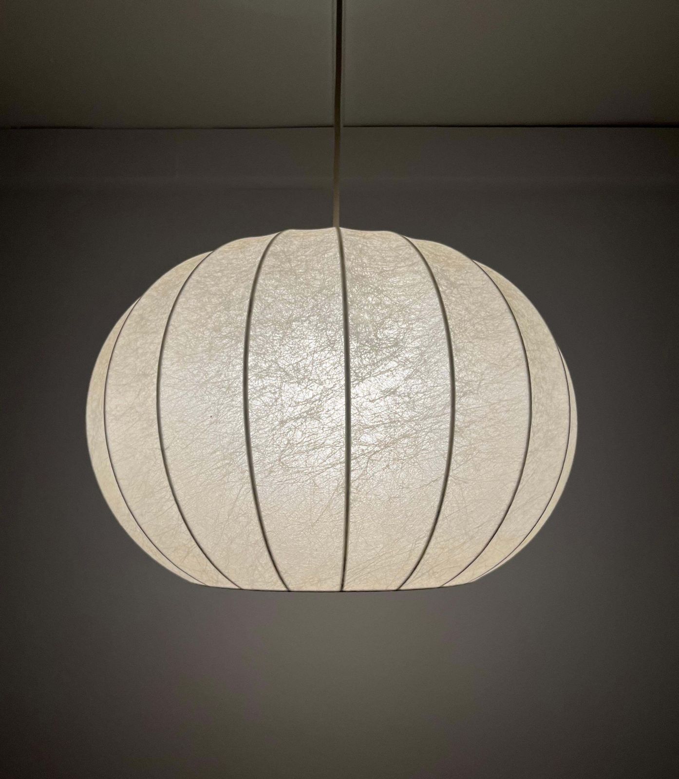 photo vintage German Mid Century "Cocoon" Chandelier By Goldkant Leuchten, 1970s