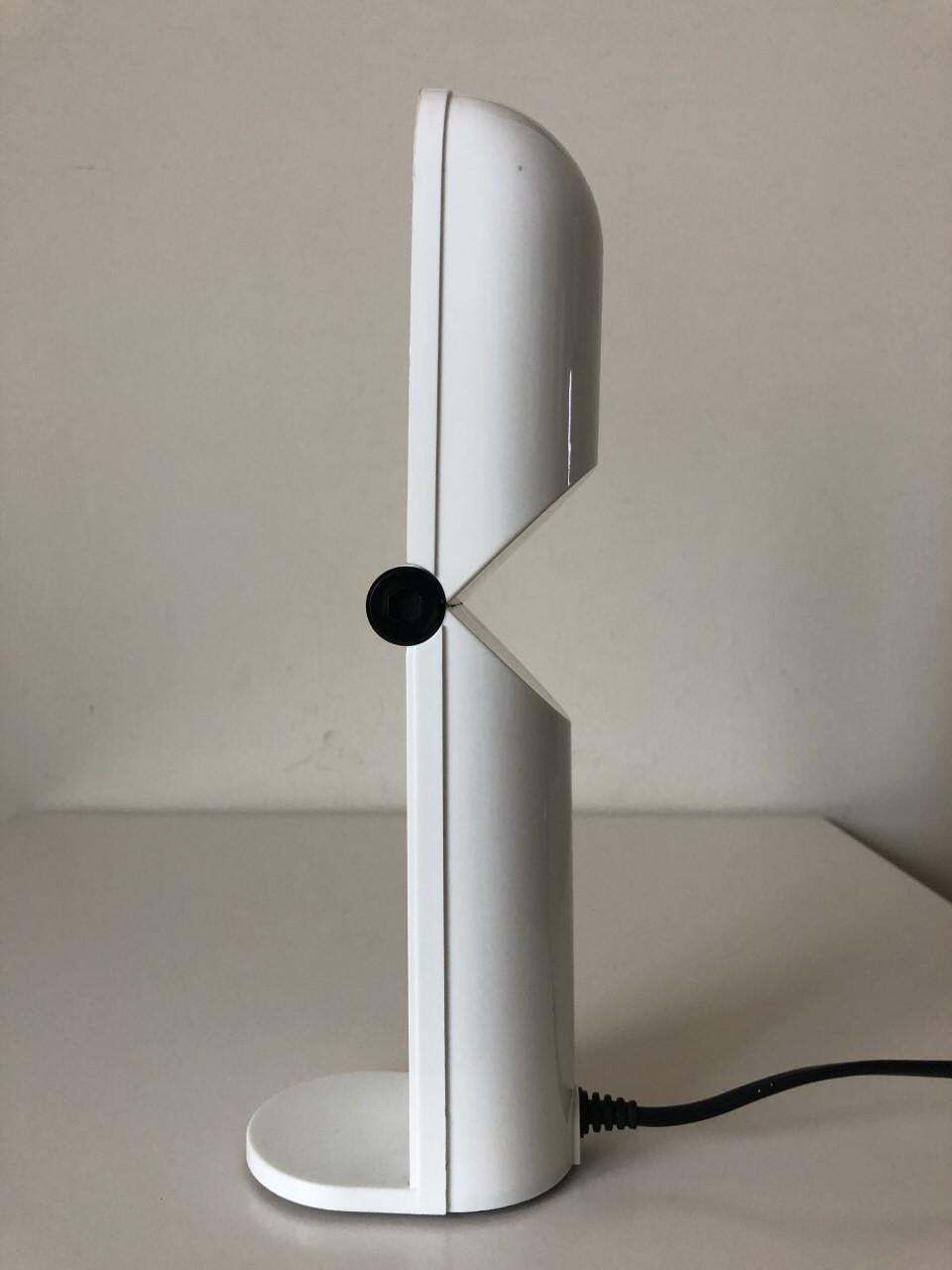 Spanish White Pair Of Table Lamps By Fase, Model "Bambina", 1980s photo 480.0