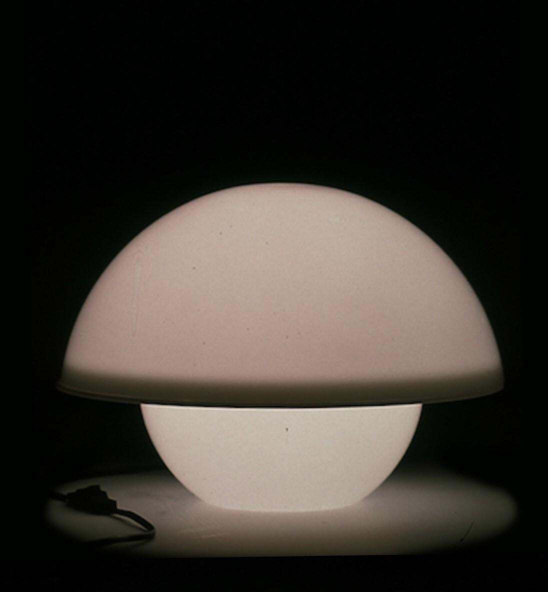 Midcentury White Lucite Table Lamp By André Ricard For Metalarte, 1970s photo furniture