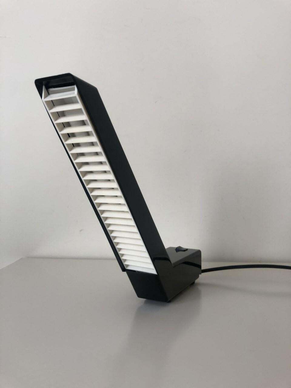 Pair Of "Delamp" Dutch Black Lamps By Rob Wermenbol For Indoor, 1980s photo vintage