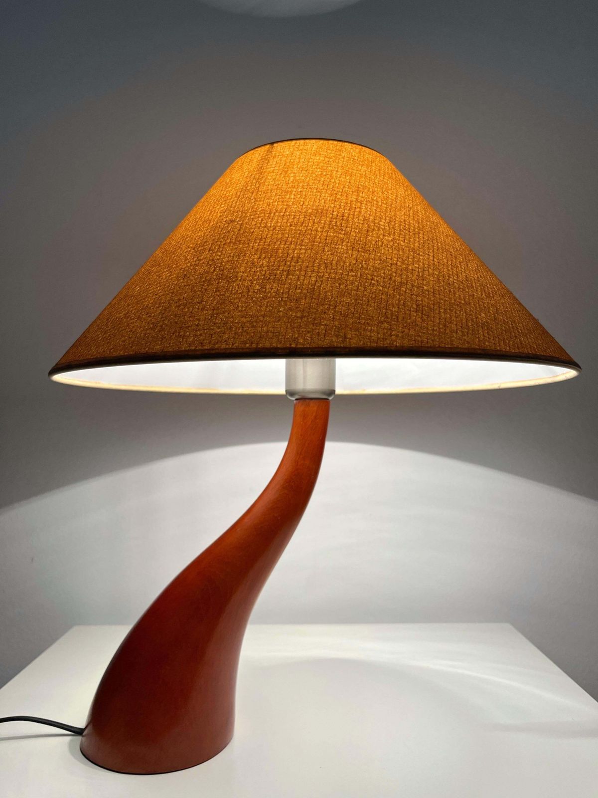 Postmodern "Bonsai" Pair Of Wood Table Lamps By Josep Llusca For Blauet, 1990s photo for sale