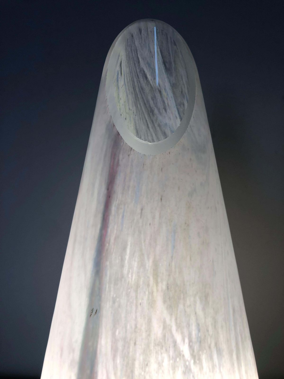 Italian Postmodern Pair Of  Murano Glass Cone Table Lamps, 1980s photo vinterior
