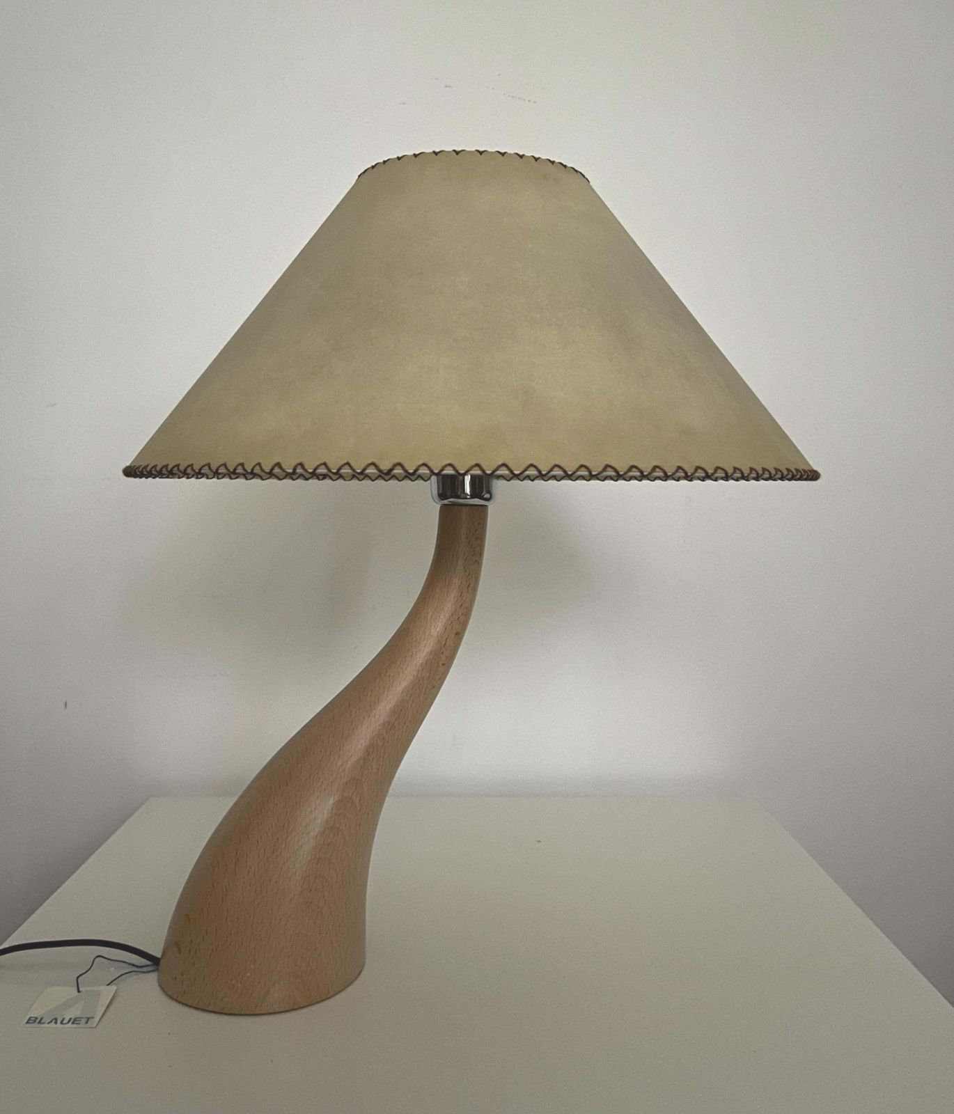 Postmodern Set Of Four "Bonsai" Wood Table Lamps By Blauet, Barcelona, 1990s photo furniture