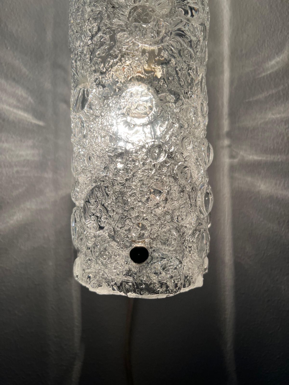 German Mid Century Pair Of Bubbles Murano Wall Sconces By Hillebrand, 1970s photo buy