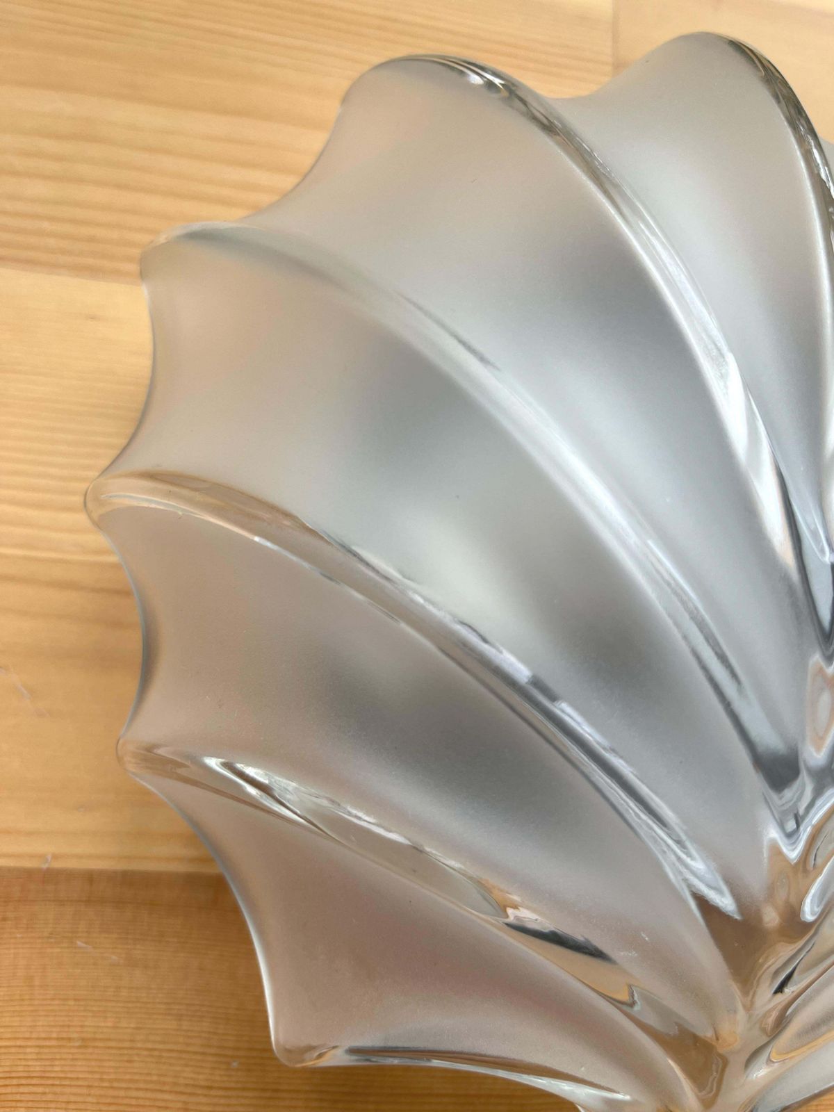 German Mid Century Shell Clear Glass Pair Of Wall Sconces By Hillebrand, 1970s photo 2535.0