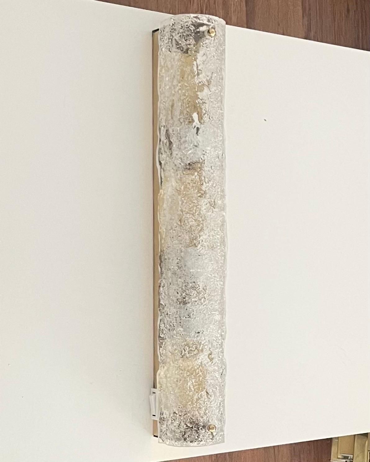Individual German Midcentury Murano Long Wall Sconce By Hillebrand, 1970s photo 1006.0