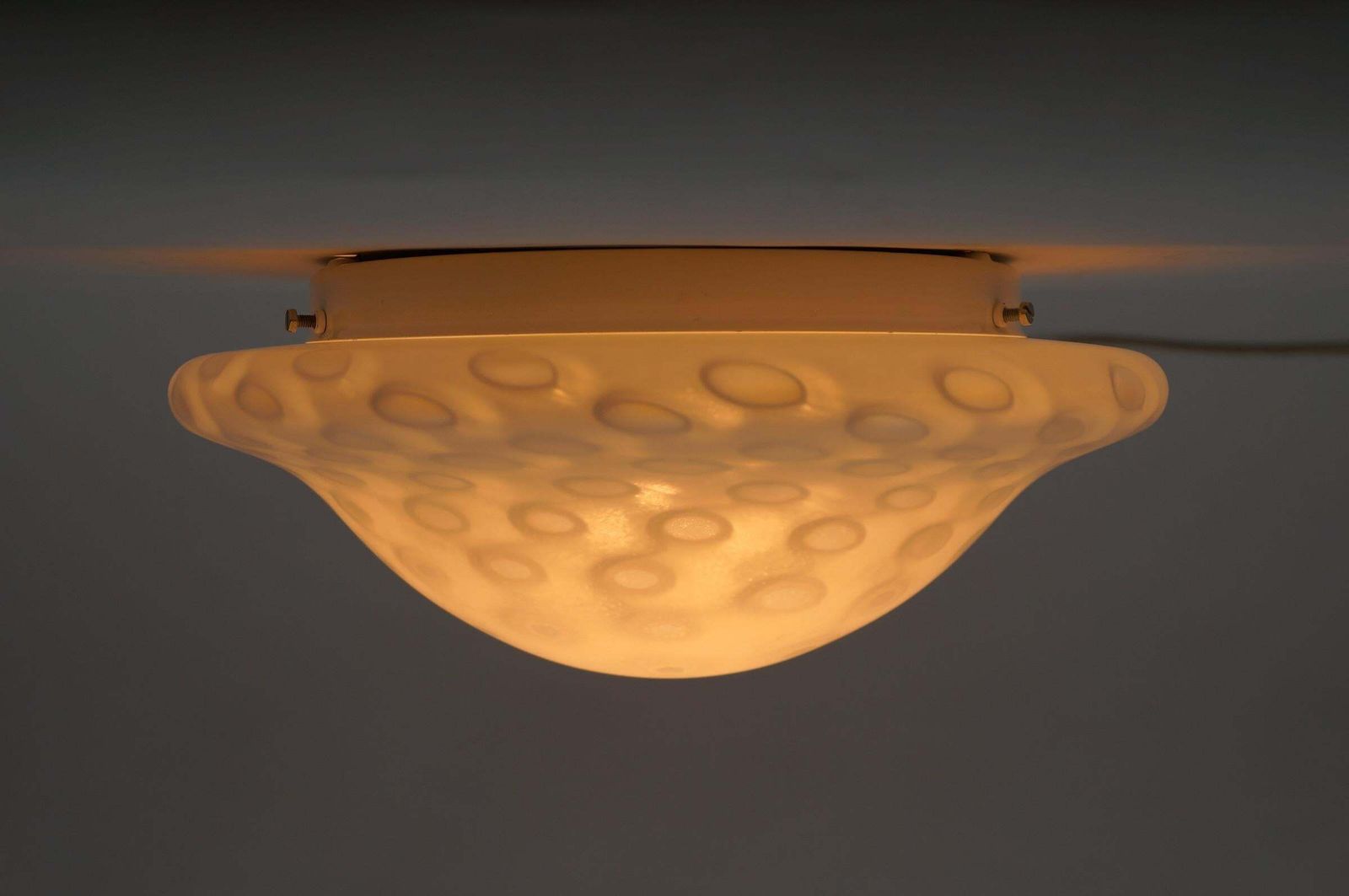 Vintage Glass Flush Mount By Aloys Ferdinand Gangkofner For Peill & Putzler, 1 photo for sale