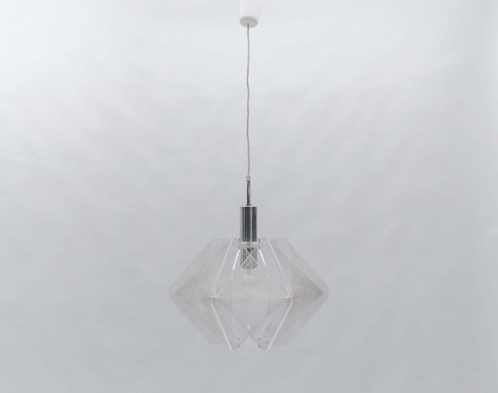 Nylon Thread Pendant Lamp By Paul Secon For Sompex, Germany 1960s photo furniture