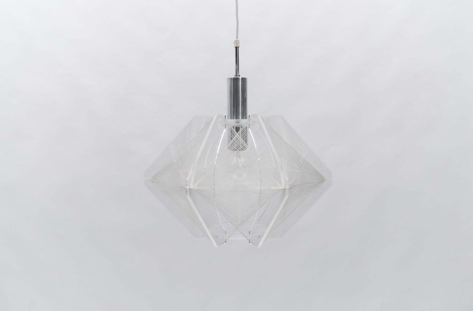 Nylon Thread Pendant Lamp By Paul Secon For Sompex, Germany 1960s photo for sale