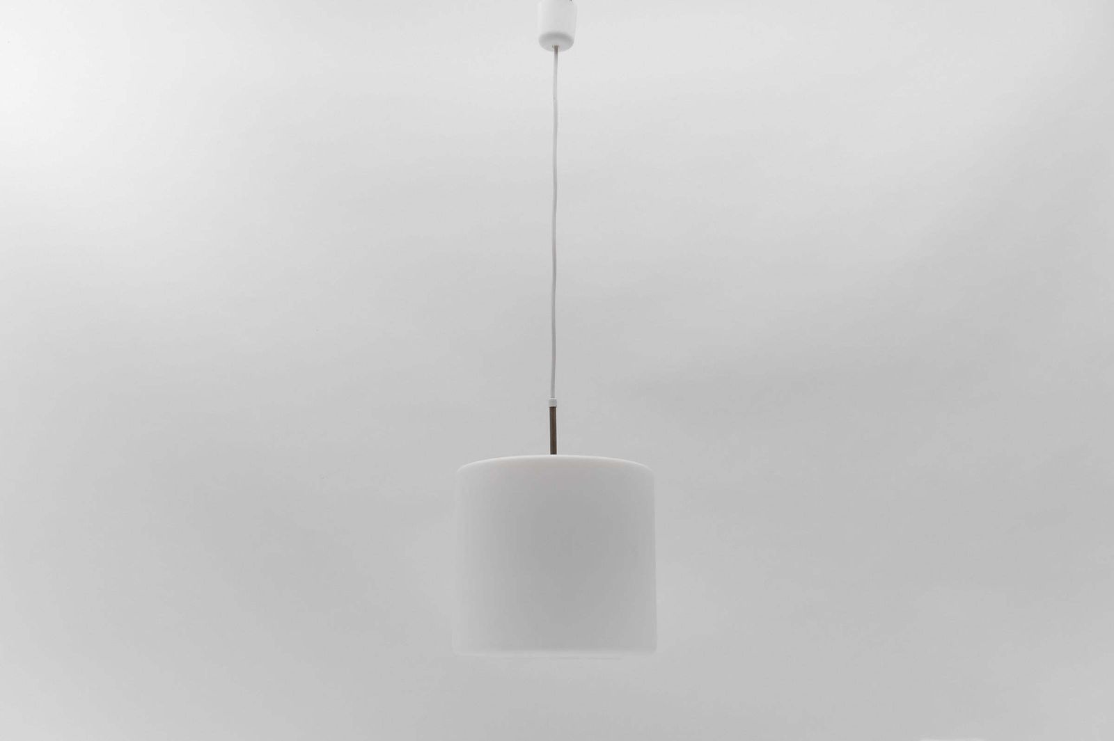 Lovely Opaline Glass Ceiling Lamp From Limburg, Germany, 1960s photo Lighting