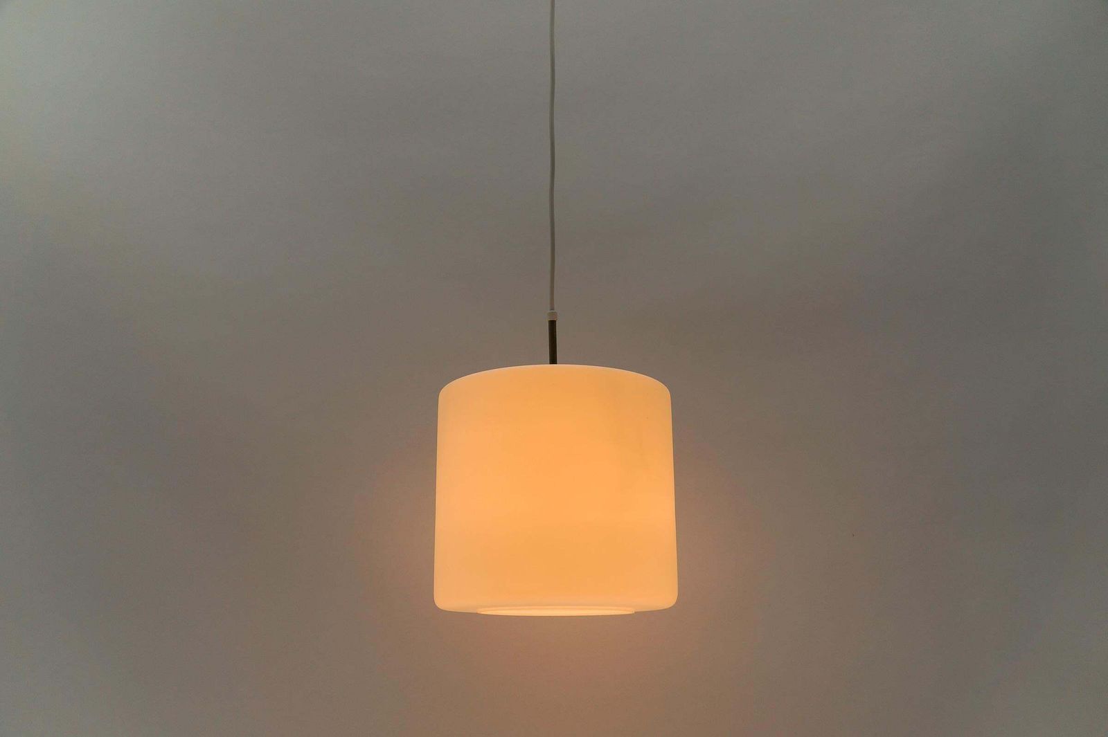 Lovely Opaline Glass Ceiling Lamp From Limburg, Germany, 1960s photo 722.0