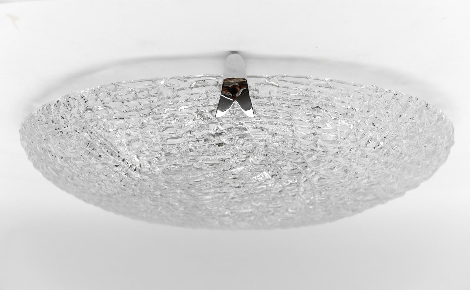 1. Of 2 Huge Glass Flush Mount By Kaiser Leuchten, 1960s Germany photo furniture