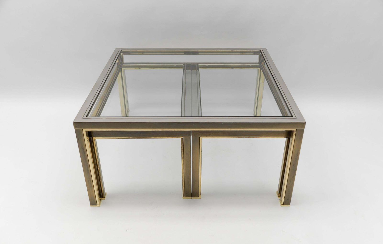 Coffee Table & Nesting Tables From Maison Charles, France 1970s, Set Of 3 photo for sale