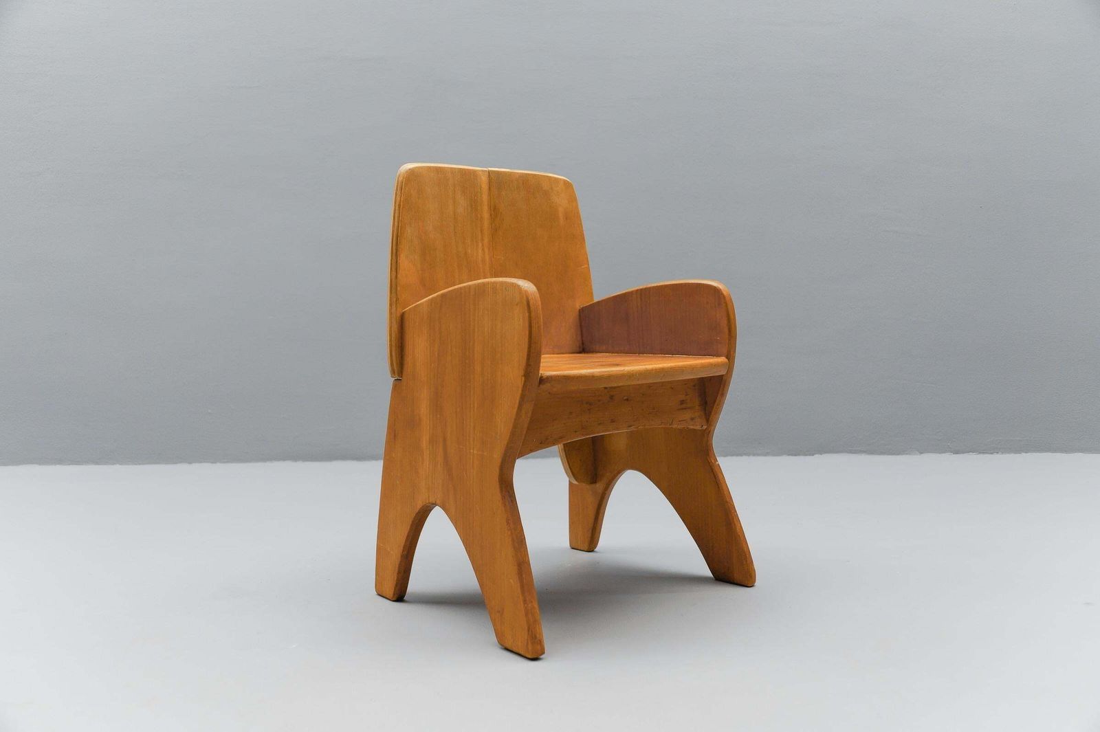 Awesome And Rare Scandinavian Wooden Childs Chair, 1960s photo furniture