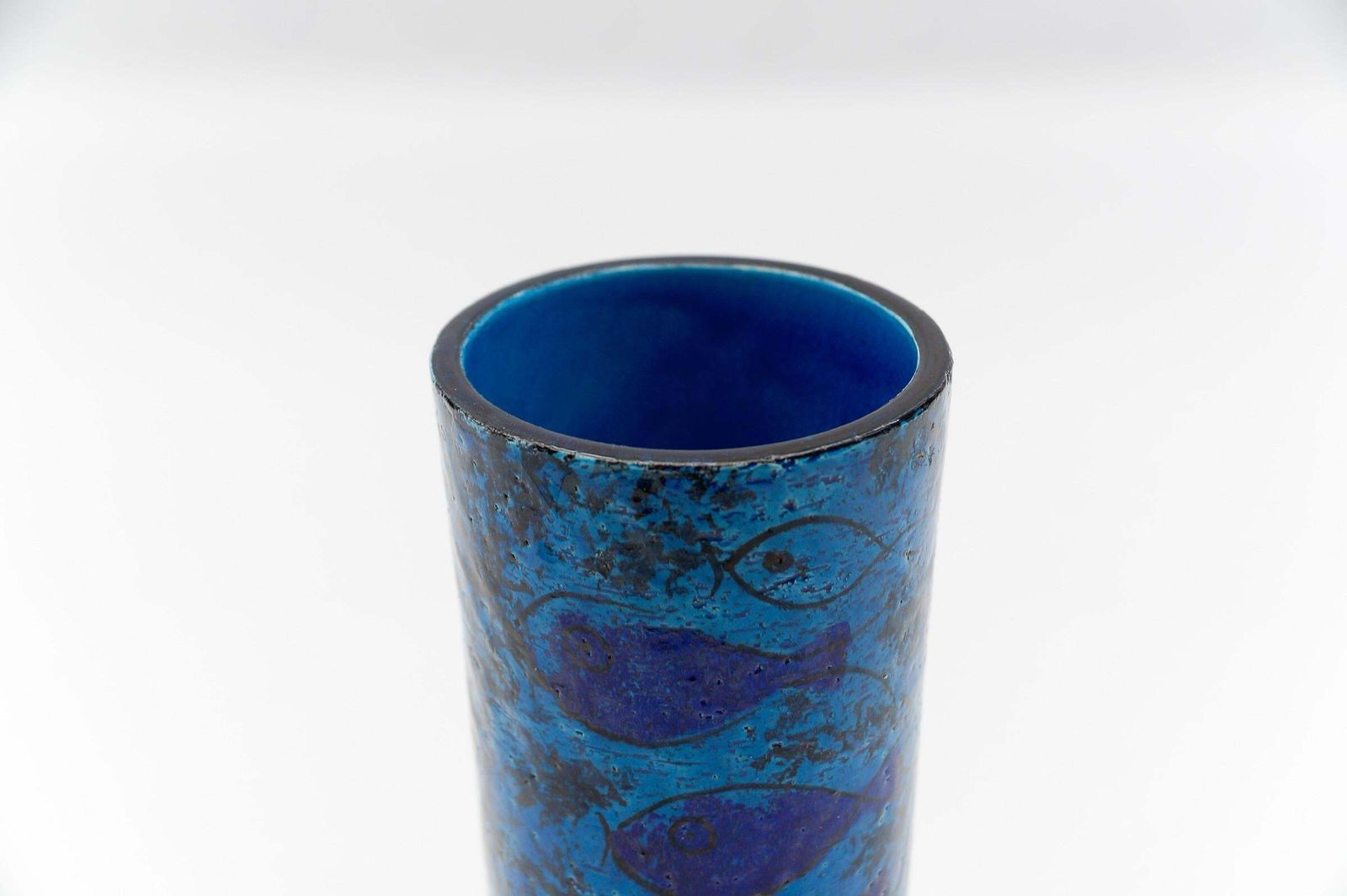 Mid Century Modern Handmade Fish Motif Ceramic Vase By Londi For Bitossi, 1960s photo 616.0