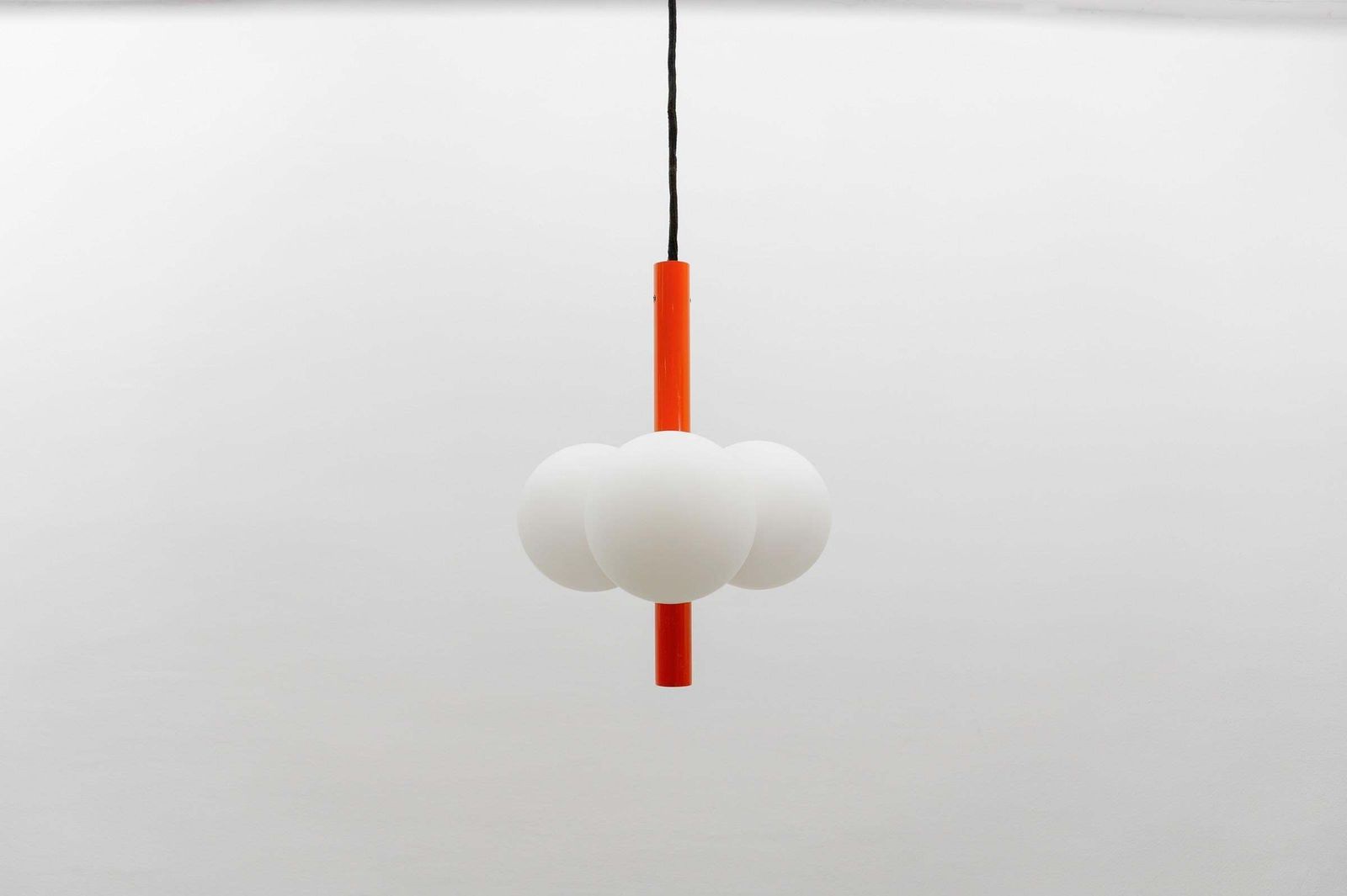 Orange Mid Century Modern Sputnik Pendant Lamp By Kaiser Leuchten, Germany 1960s photo Lighting