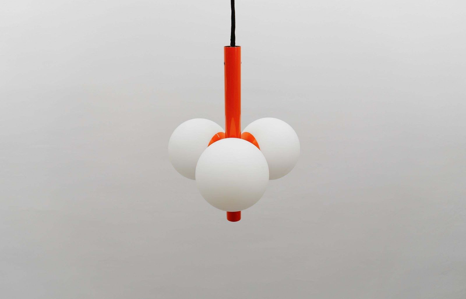 Orange Mid Century Modern Sputnik Pendant Lamp By Kaiser Leuchten, Germany 1960s photo 892.0