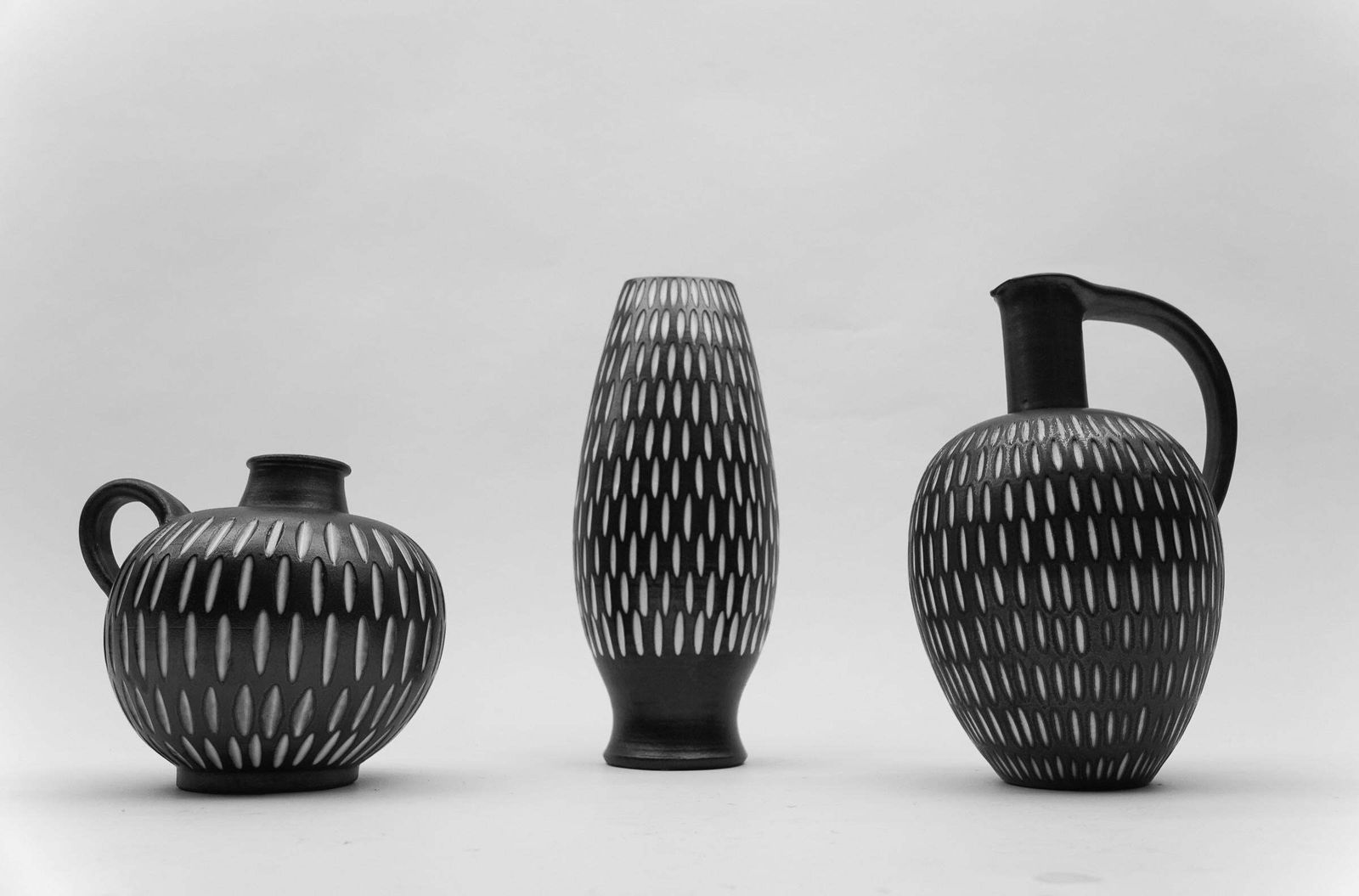 Set Of 3 Studio Ceramic Vases By Wilhelm & Elly Kuch, 1960s, Germany photo furniture