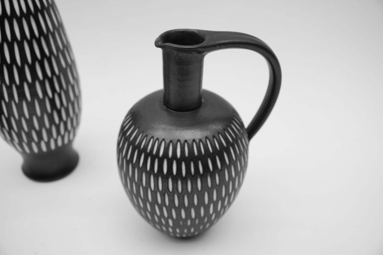 Set Of 3 Studio Ceramic Vases By Wilhelm & Elly Kuch, 1960s, Germany photo vintage