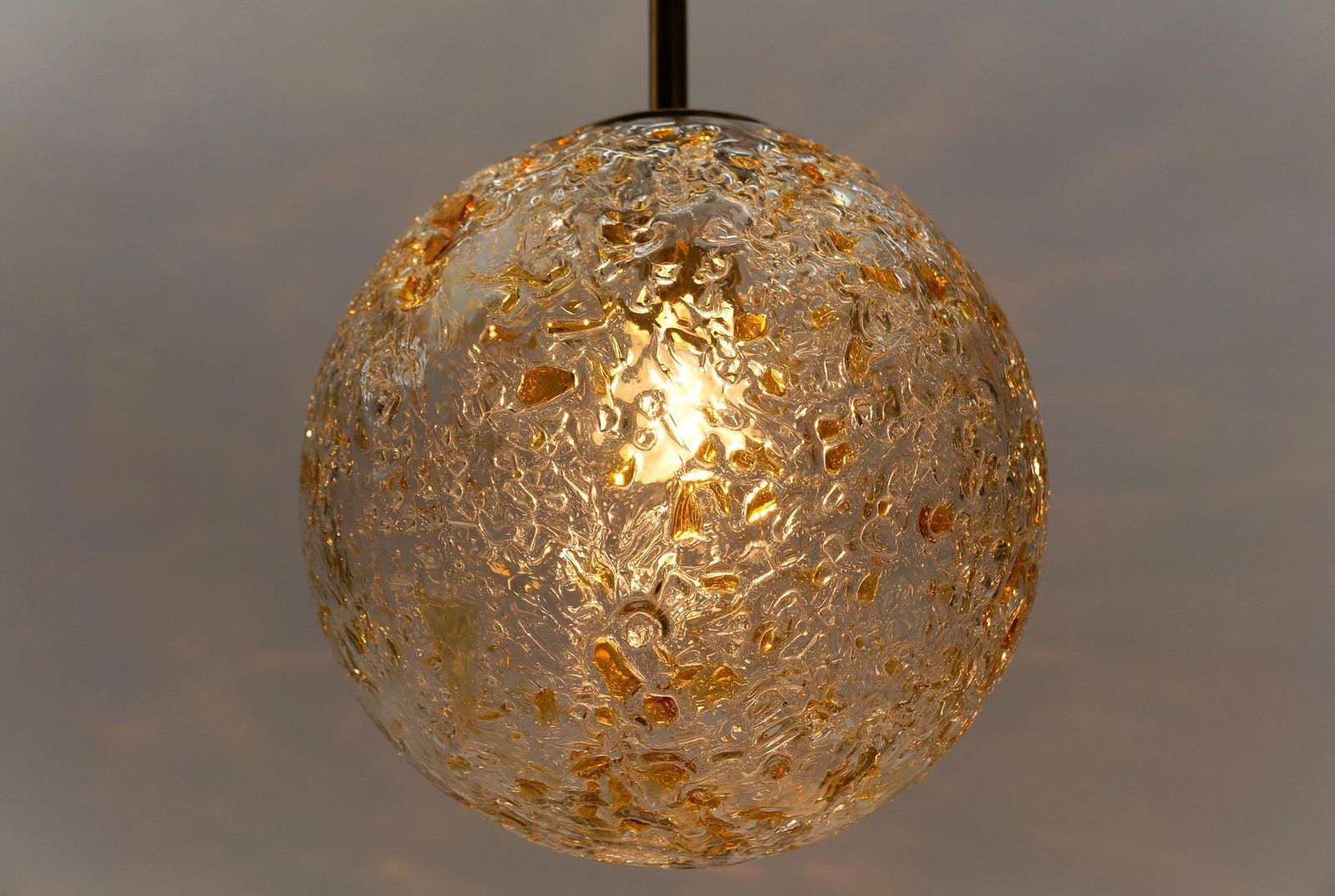 Lovely Mid Century Modern Glass Ball Pendant Lamp By Doria, 1960s Germany photo buy