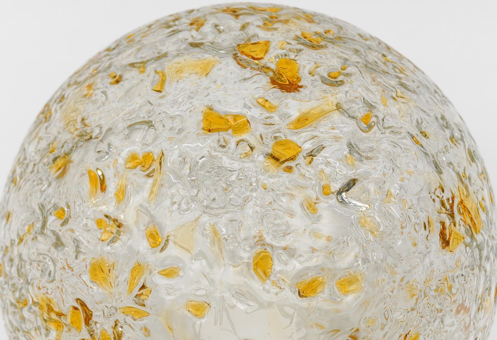photo for sale Lovely Mid Century Modern Glass Ball Pendant Lamp By Doria, 1960s Germany