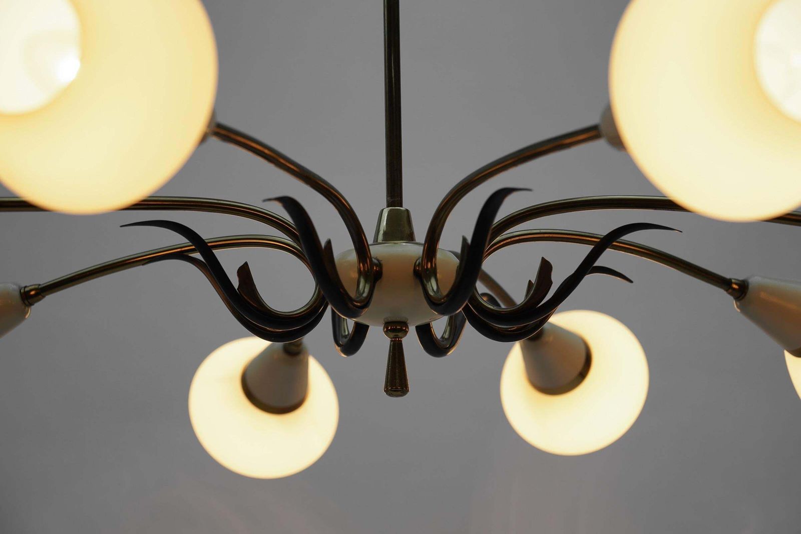 807.0 Ceiling 8 Light Sputnik Lamp In The Style Of Arteluce, Italy 1950s photo
