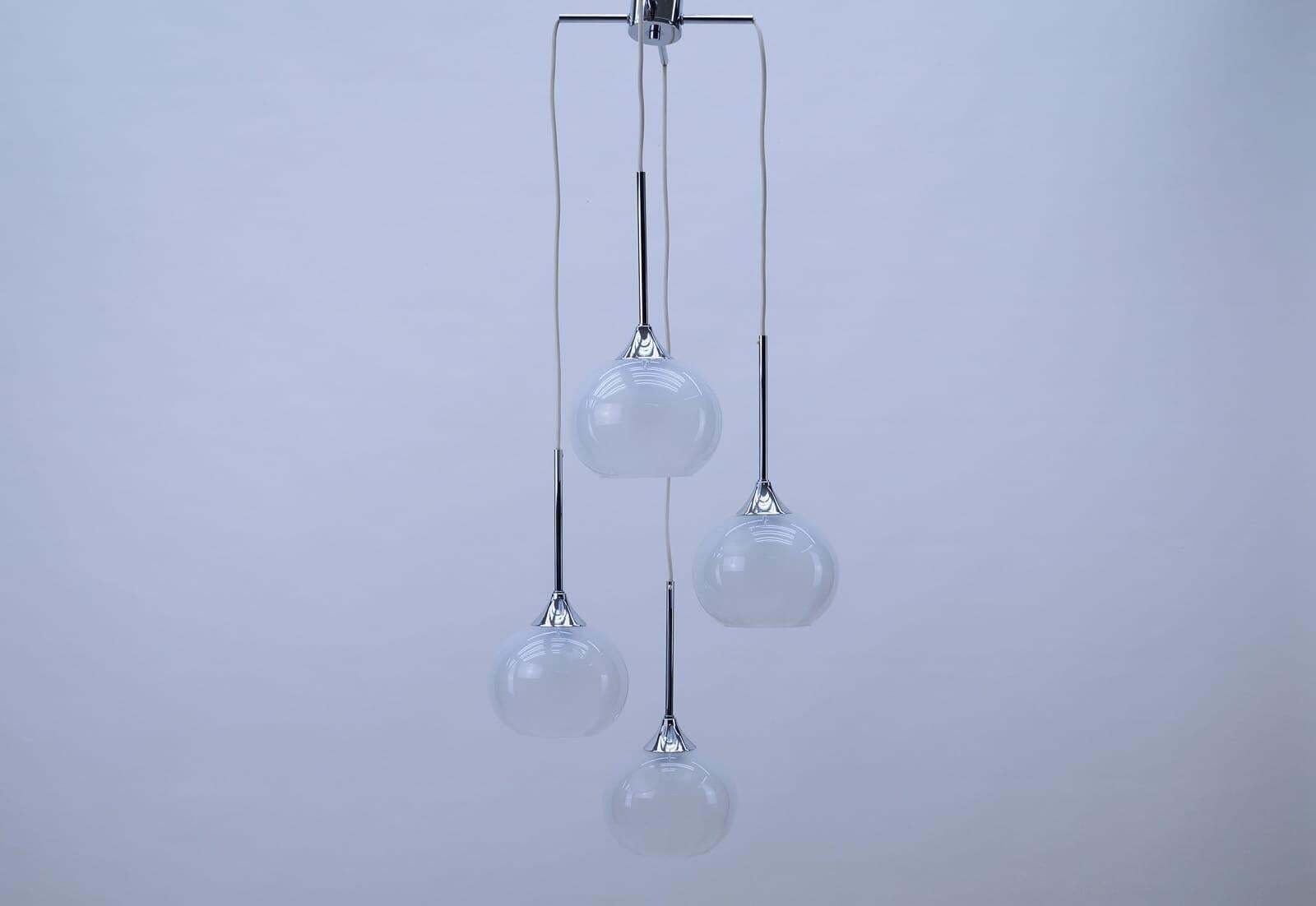 Very Rare Milk Glass Cascading Lamp From Italy, 1960s photo furniture
