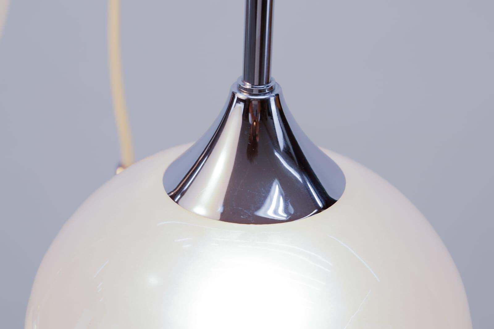 photo furniture Very Rare Milk Glass Cascading Lamp From Italy, 1960s