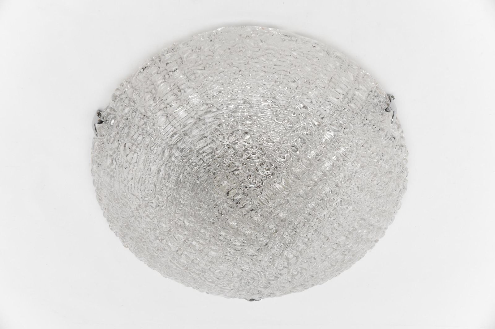 photo for sale 1. Of 2 Huge Glass Rings Flush Mount By Kaiser Leuchten, 1960s Germany