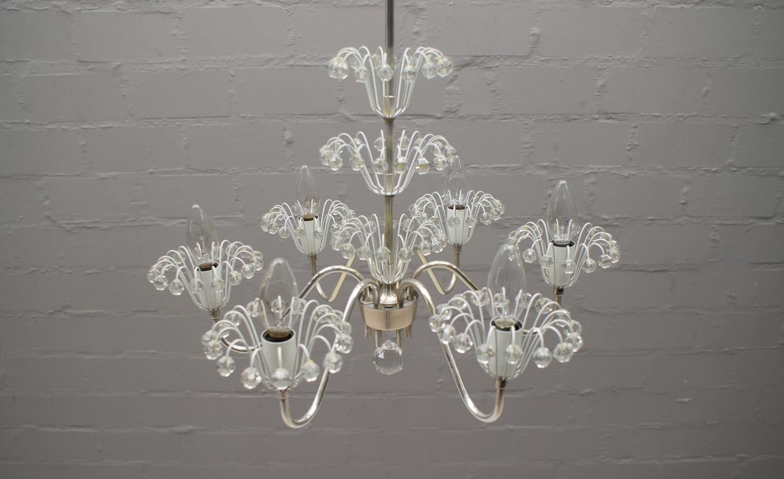 Chandelier By Emil Stejnar For Rupert Nikoll, Austria, 1960s photo Lighting