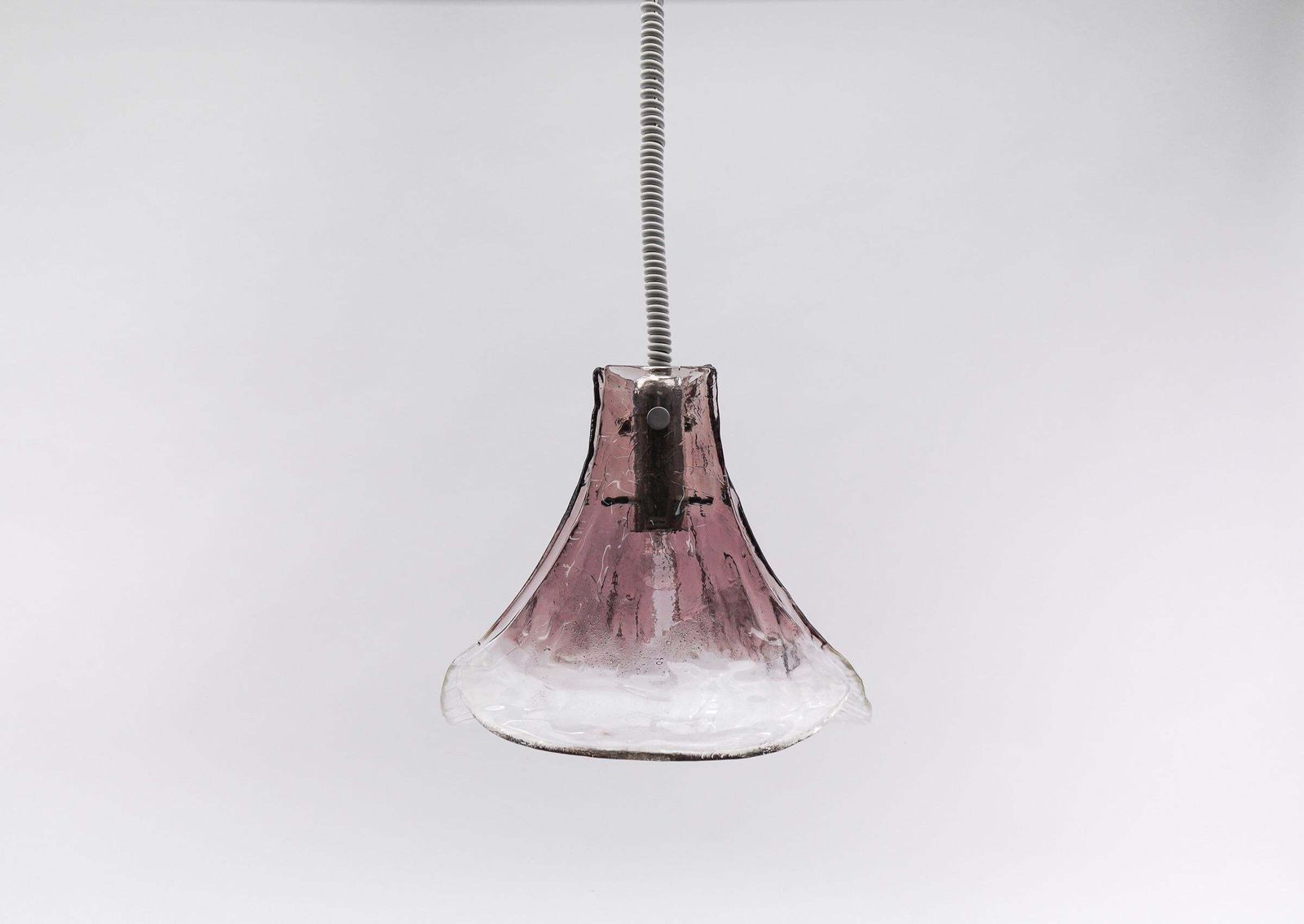 Lovely Violet Pendant Lamp For J.T. Kalmar In Murano Glass By Carlo Nason, 1970s photo vinterior