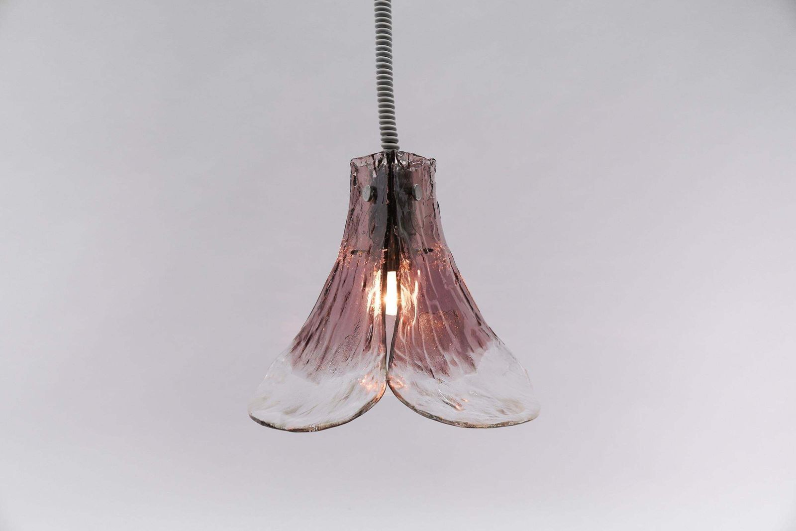 1062.0 Lovely Violet Pendant Lamp For J.T. Kalmar In Murano Glass By Carlo Nason, 1970s photo