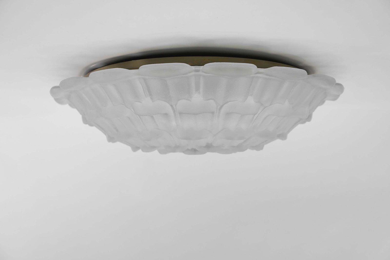 Lovely Elegant Stained Glass Flush Mount, 1960s France photo buy