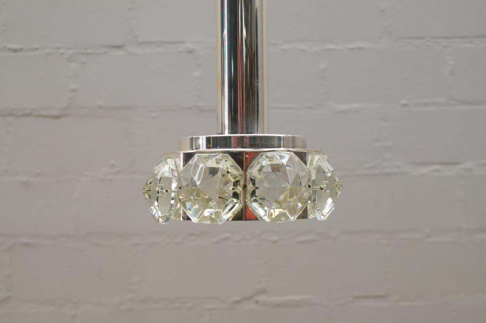 Lovely Bakalowits & Söhne Ceiling Lamp With Large Glass Diamonds, 1970s photo Lighting