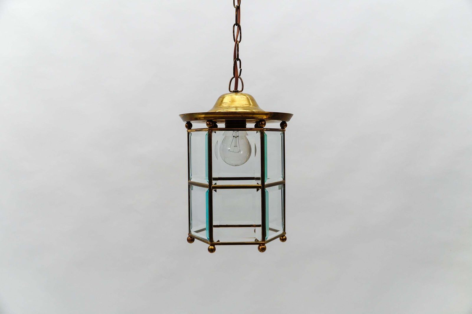 Awesome Adolf Loos Lobmeyr Light Cut Glass And Brass, Austria 1930s photo Lighting