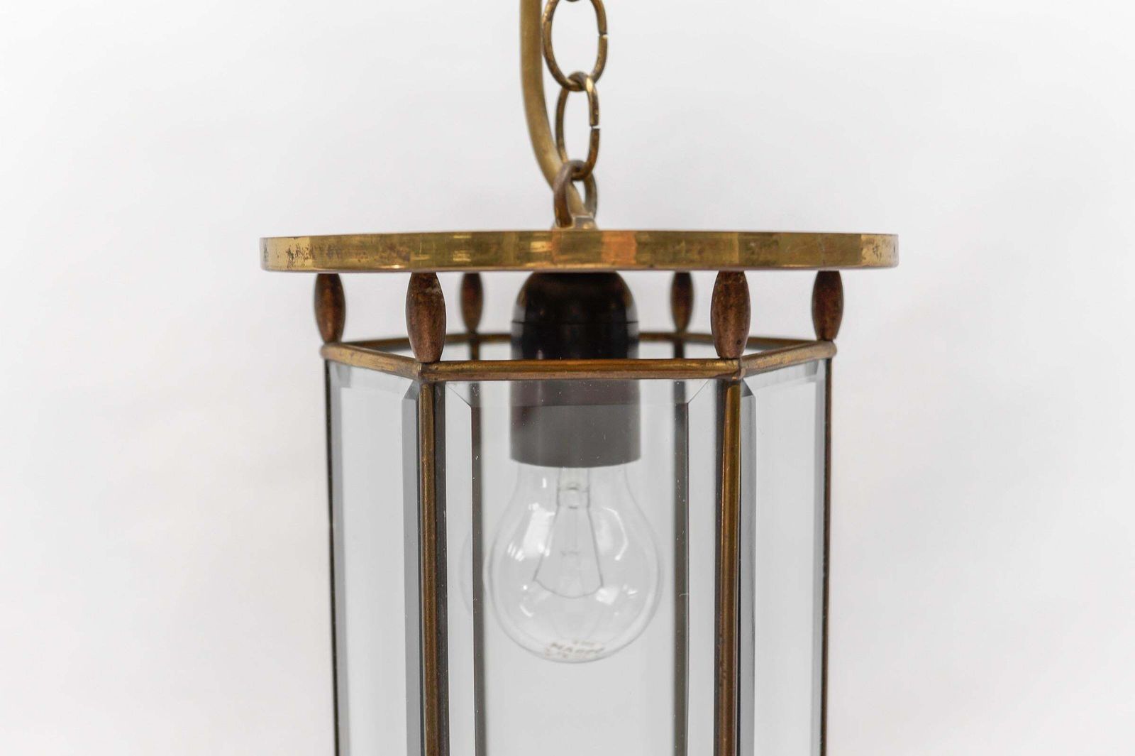 Lighting Lovely Adolf Loos Lobmeyr Light Cut Glass And Brass, Austria 1930s photo