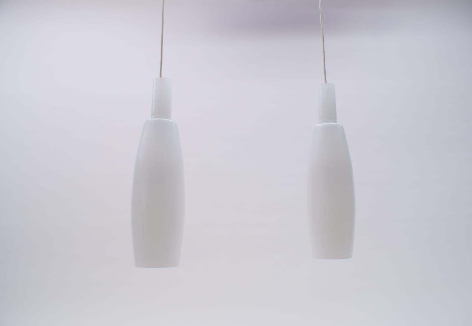 Rare Pair Of Cylindrical Glass Lamps, 1950s, Germany photo vinterior