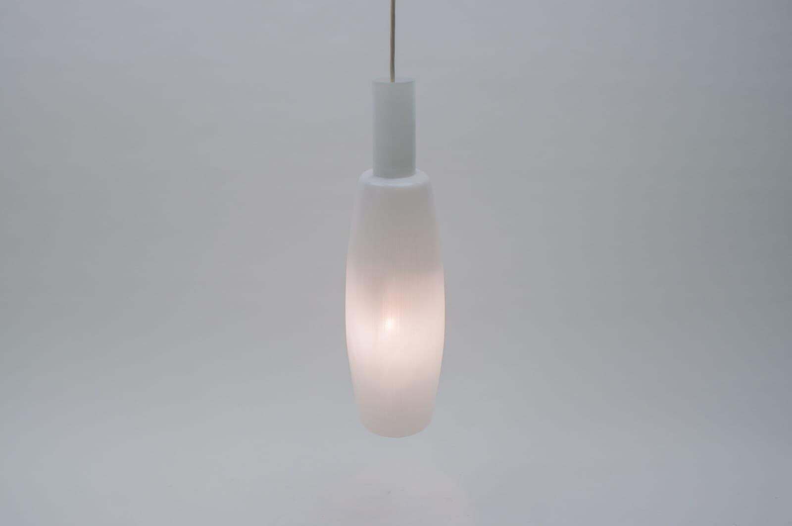 Rare Pair Of Cylindrical Glass Lamps, 1950s, Germany photo vintage