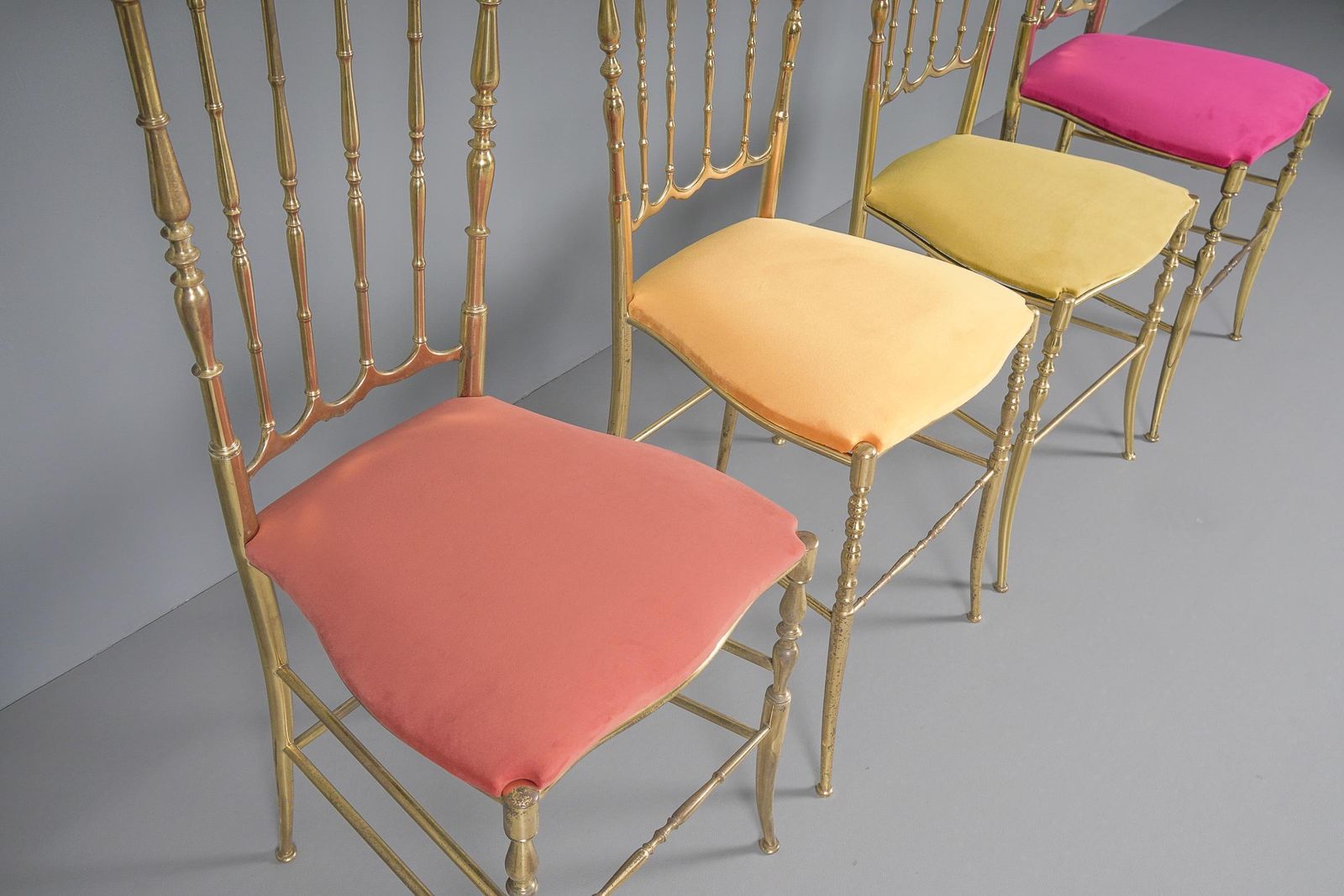 Set Of Four Chiavari Chairs, 1960s, Italy photo for sale